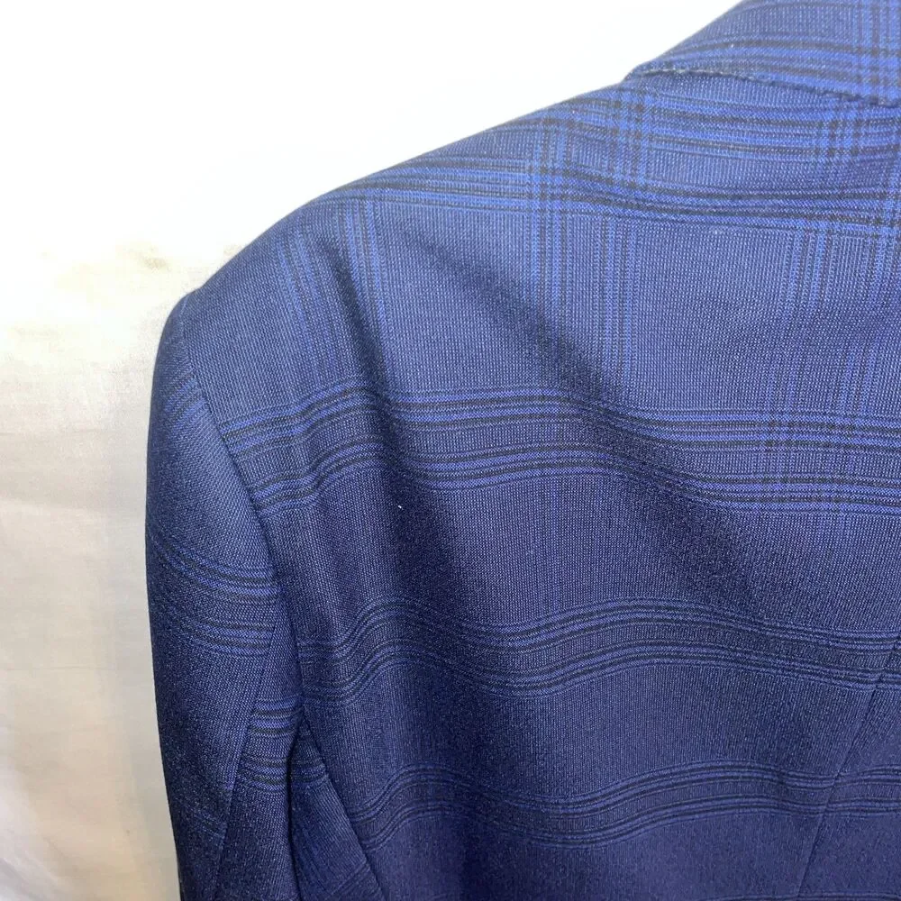 Alberto Cardinali Men’s 2 Piece Suit Size 40L Navy Blue Business Formal City